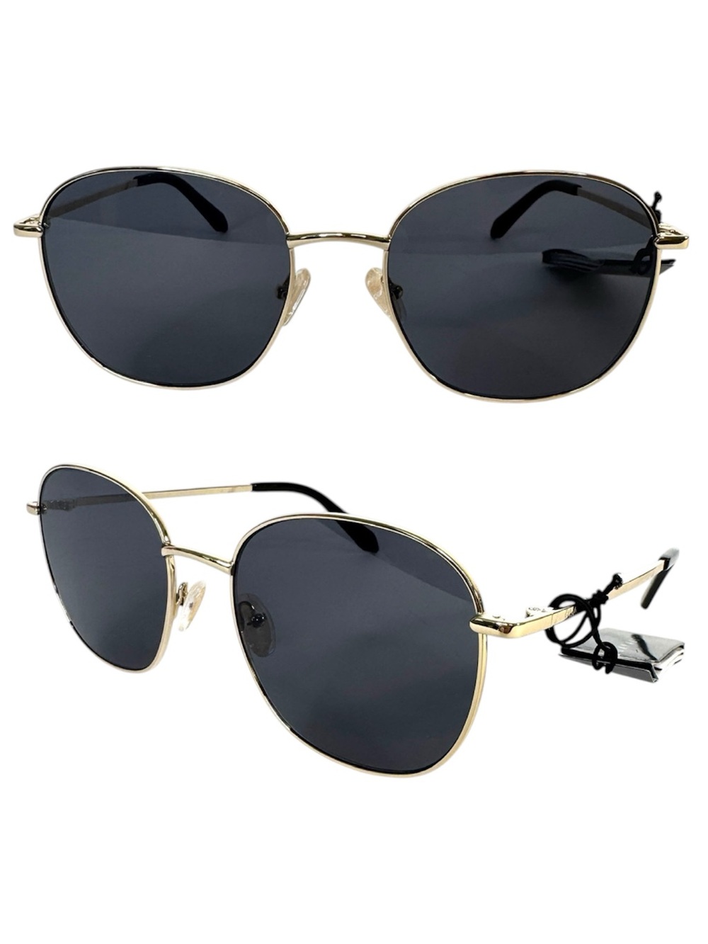 QUAY AUSTRALIA Jezabell NEW 56mm Round Sunglasses Gold Smoke